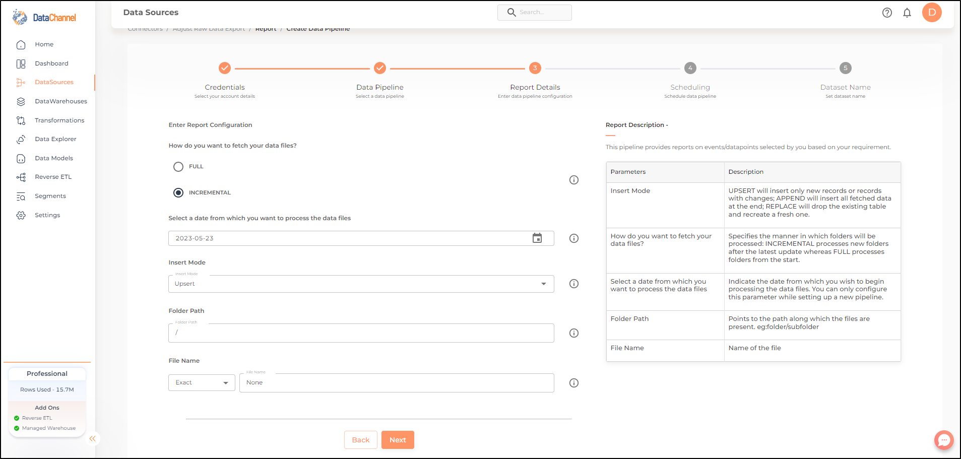 adjust raw data export report config