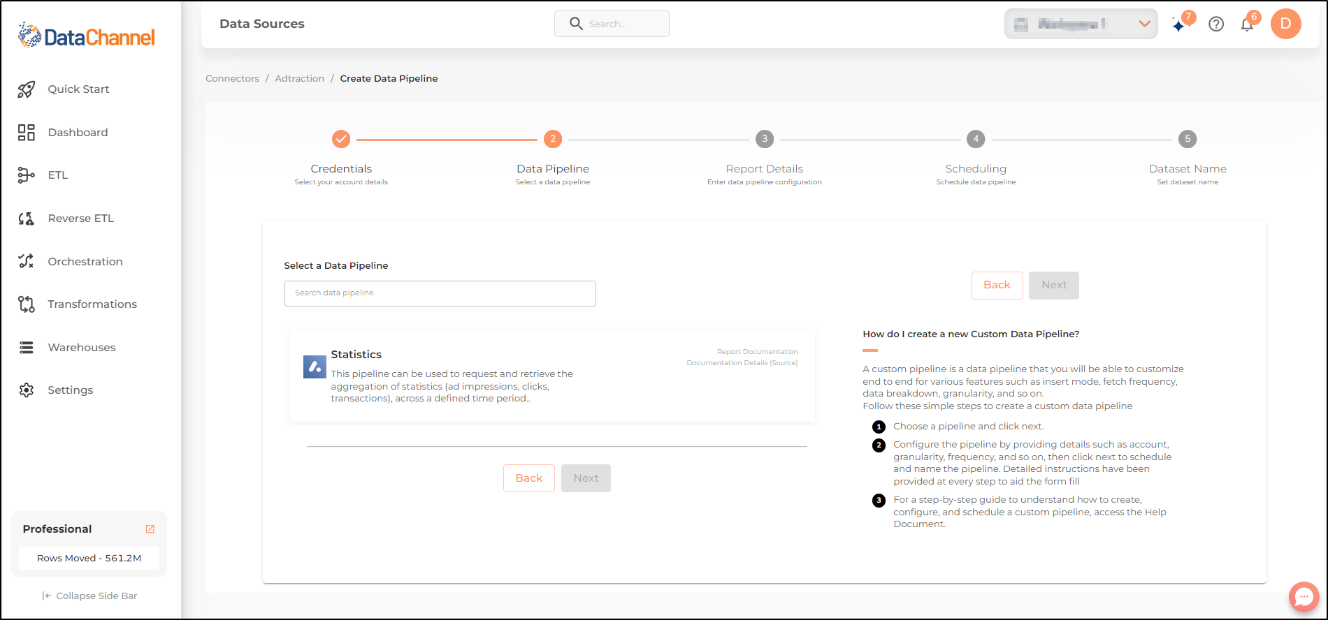 adtraction pipelines list