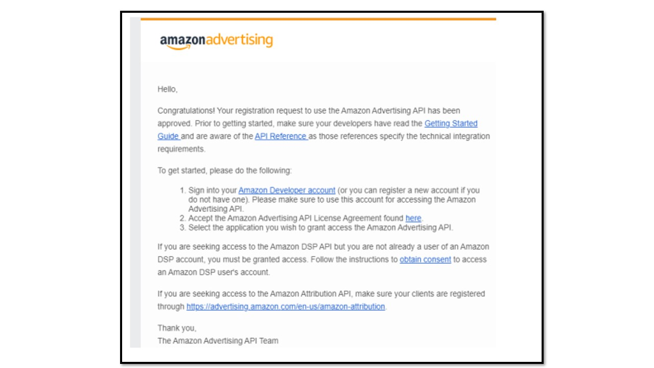 amazon ads confirmation email