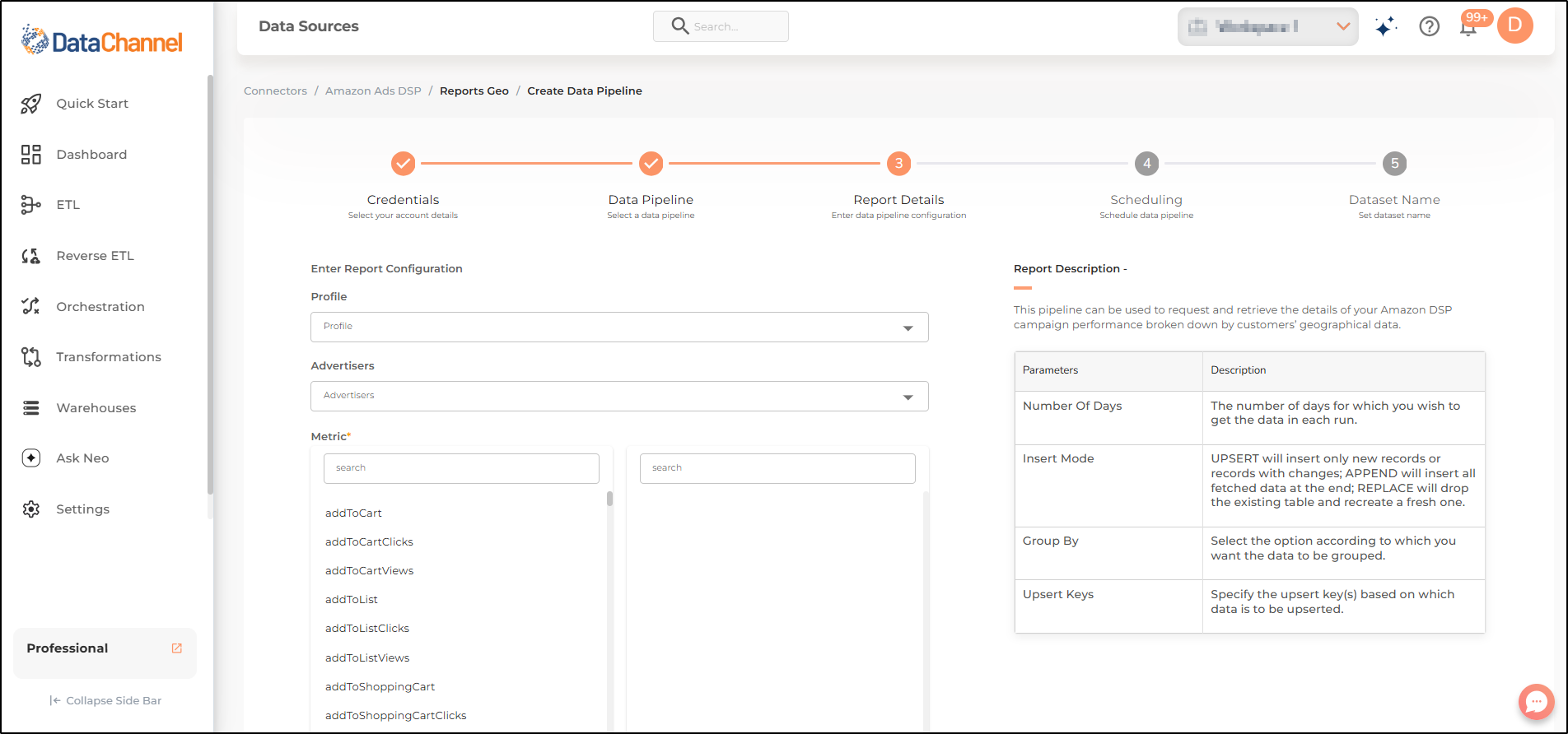 amazon ads dsp reports geo config