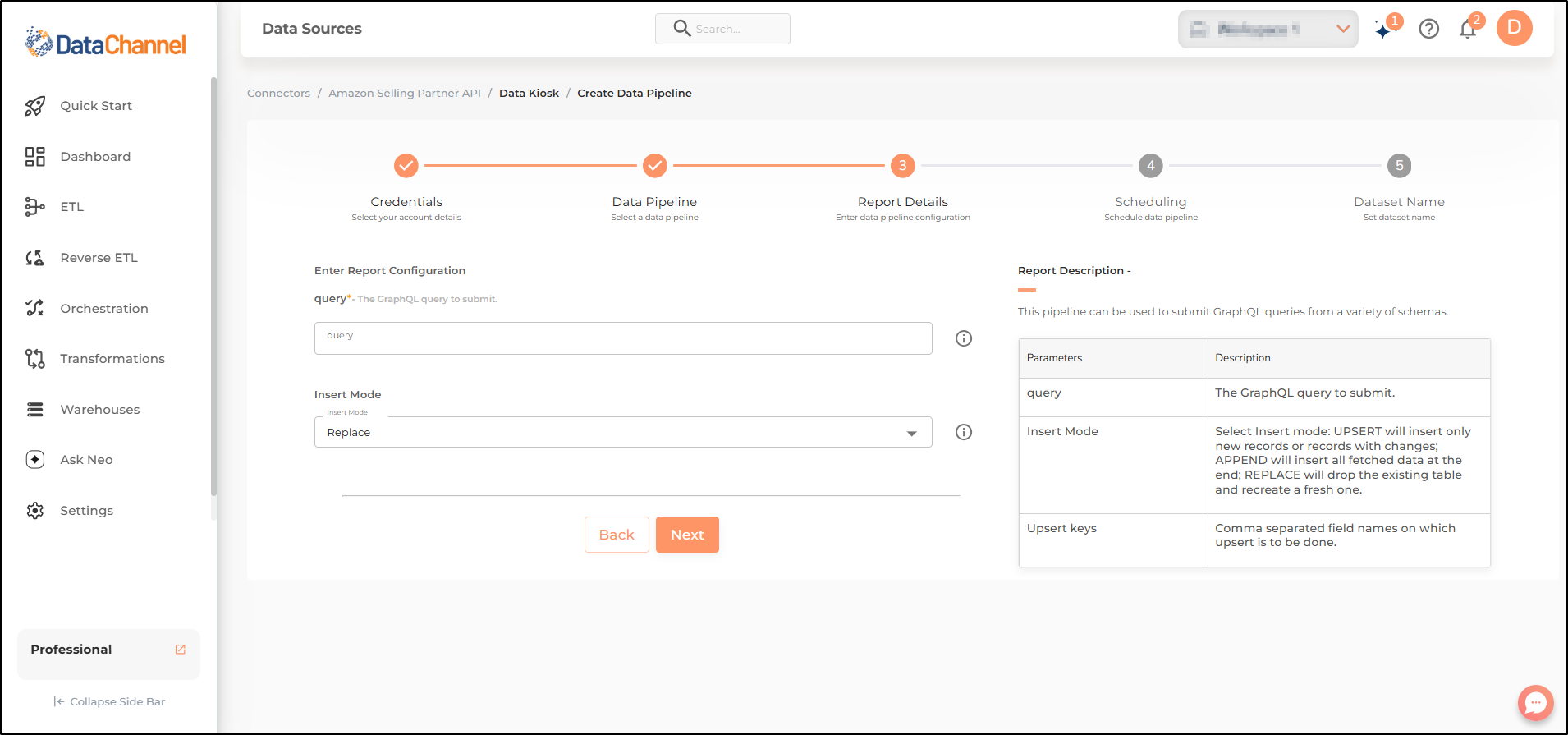 amazon sp api data kiosk config