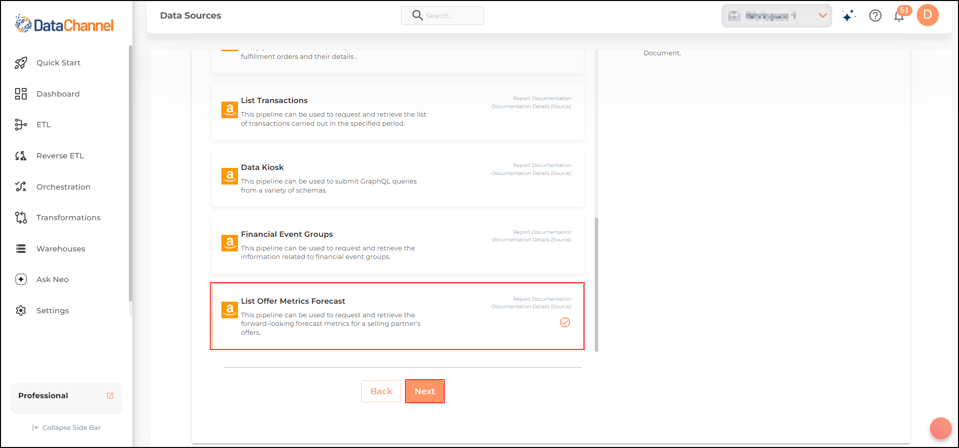 amazon sp api list offer metrics forecast list