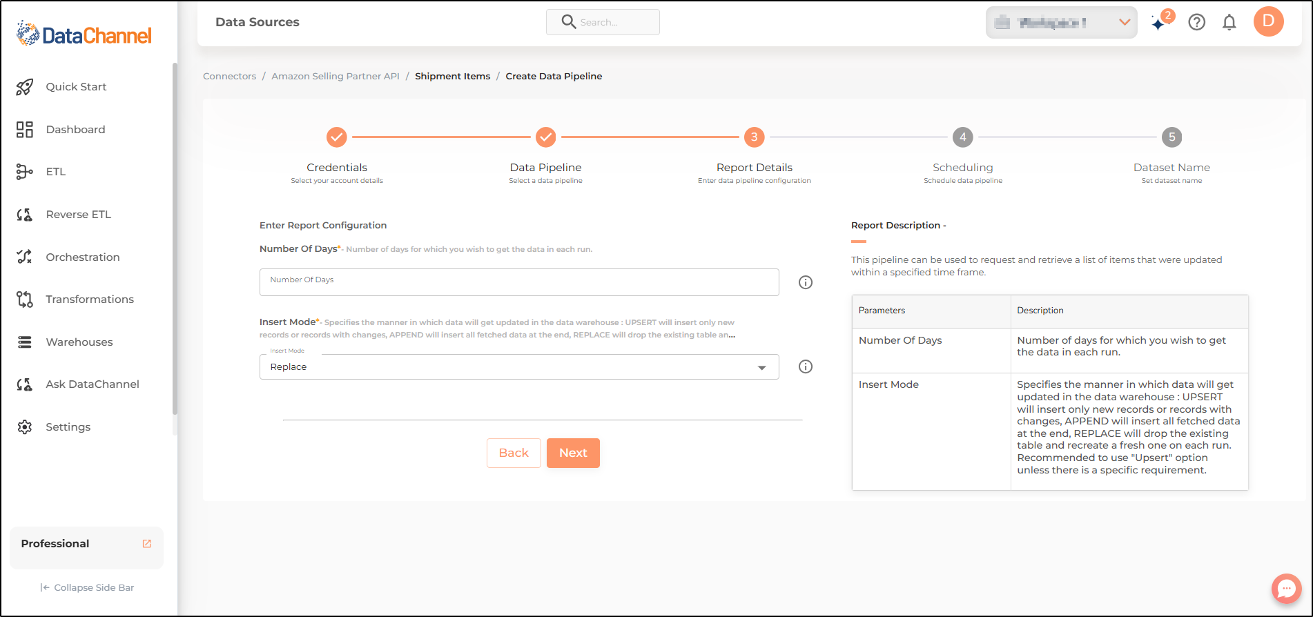 amazon sp api shipment items config