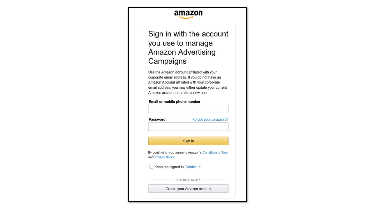 amazonads amazon sign in