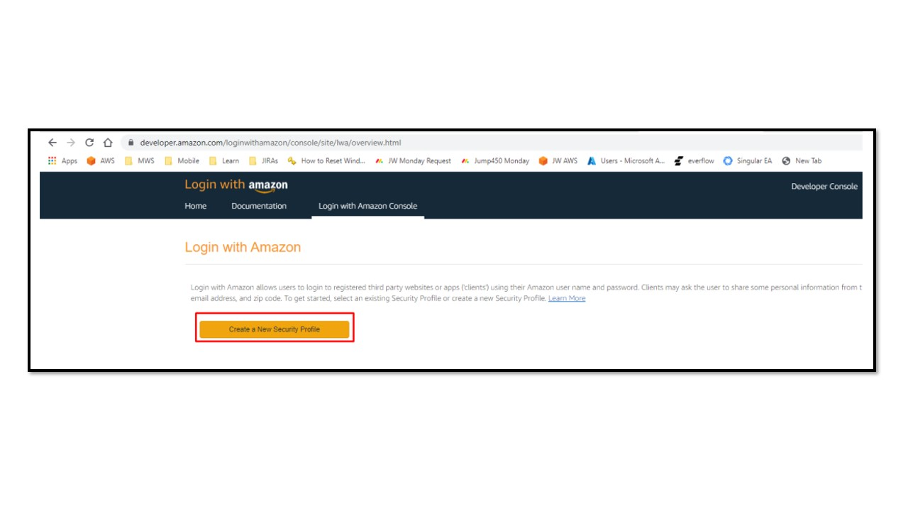 amazonads create security profile