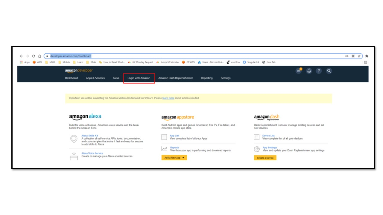 amazonads login with amazon