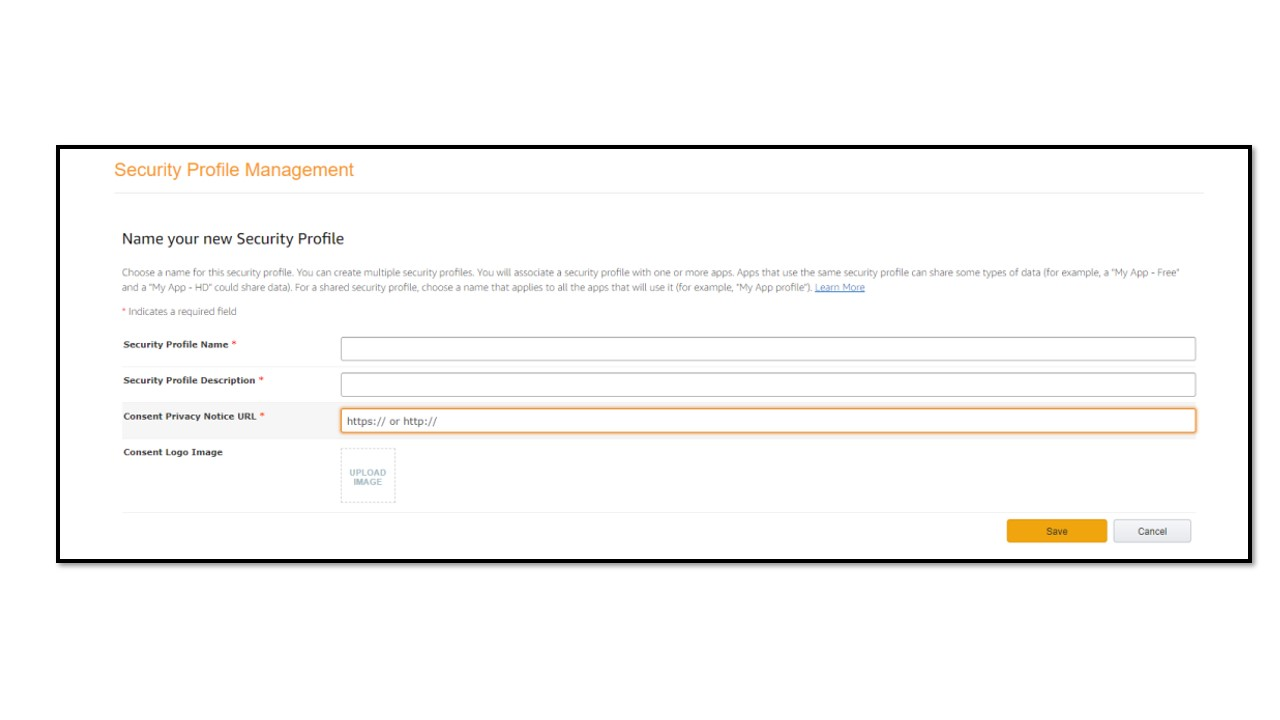 amazonads new security profile