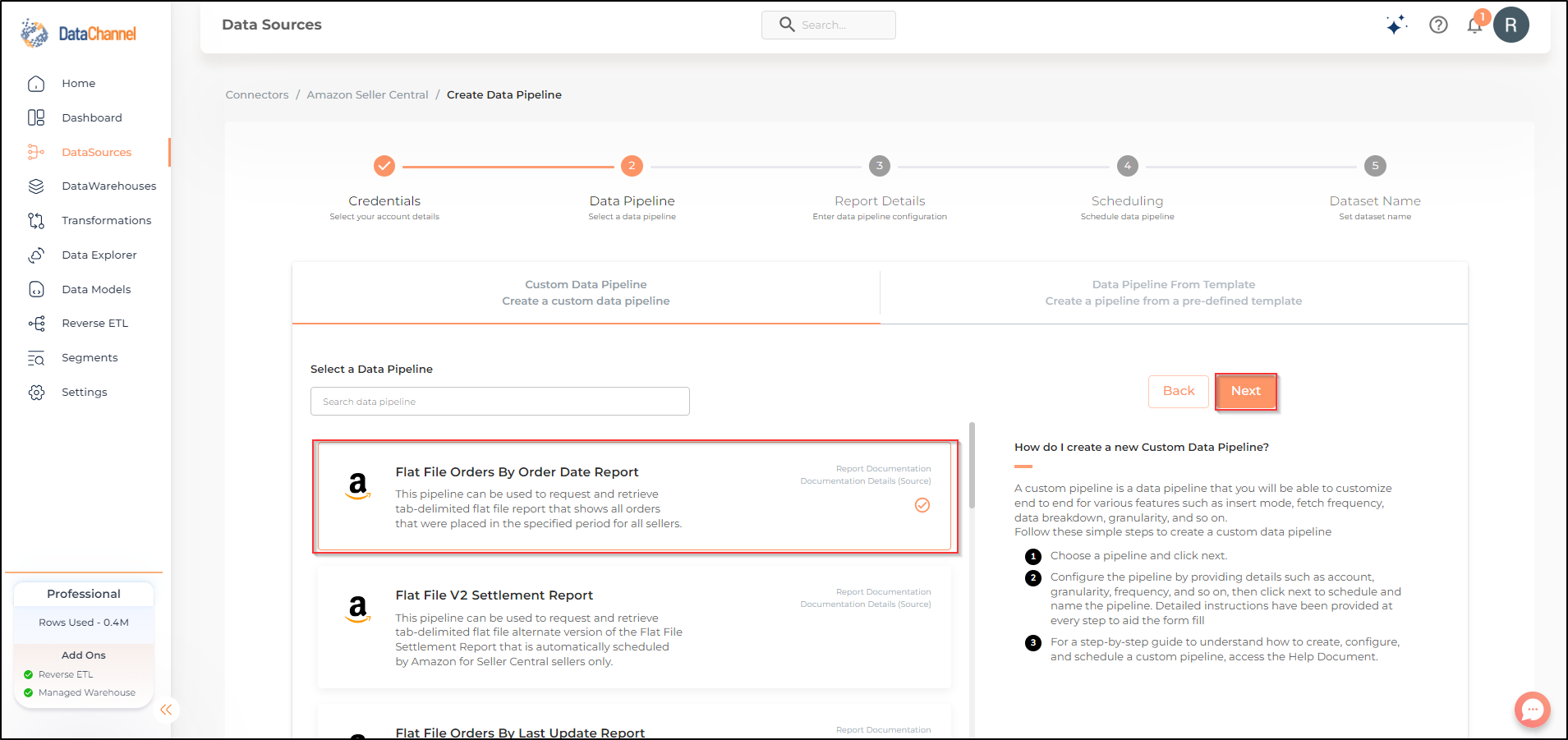 amazonsellercentral flat file orders by order date report list