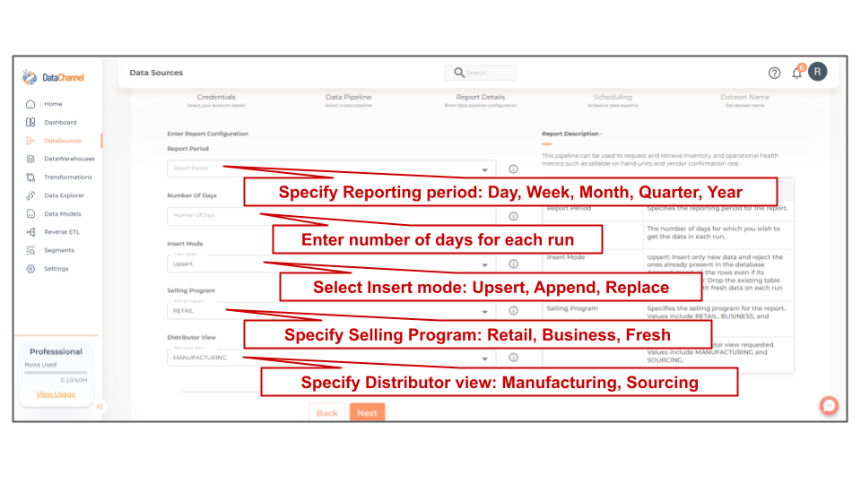 amazonvendorcentral vendor inventory report config