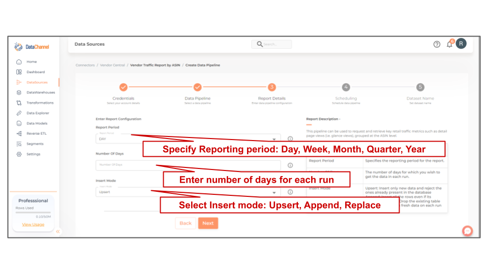 amazonvendorcentral vendor traffic report by asin config