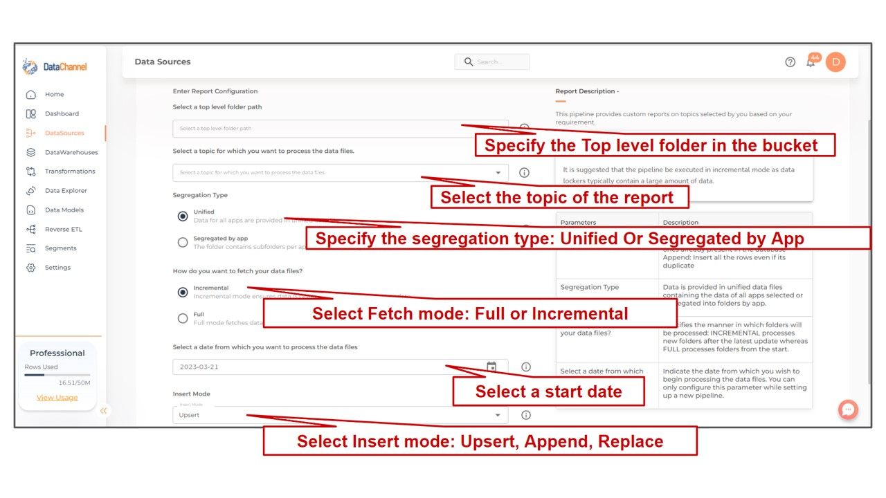 appsflyer datalocker report config