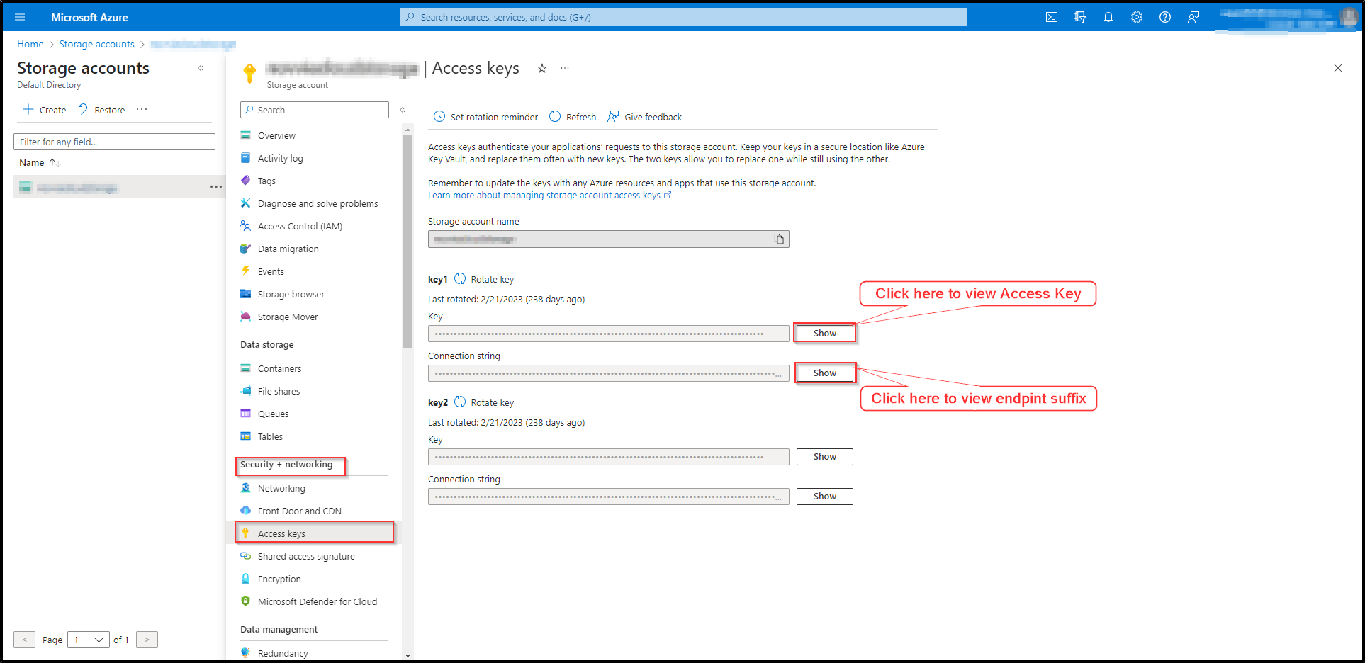 azure access key