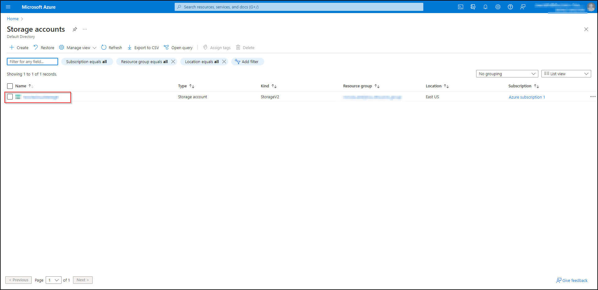 azure storage account