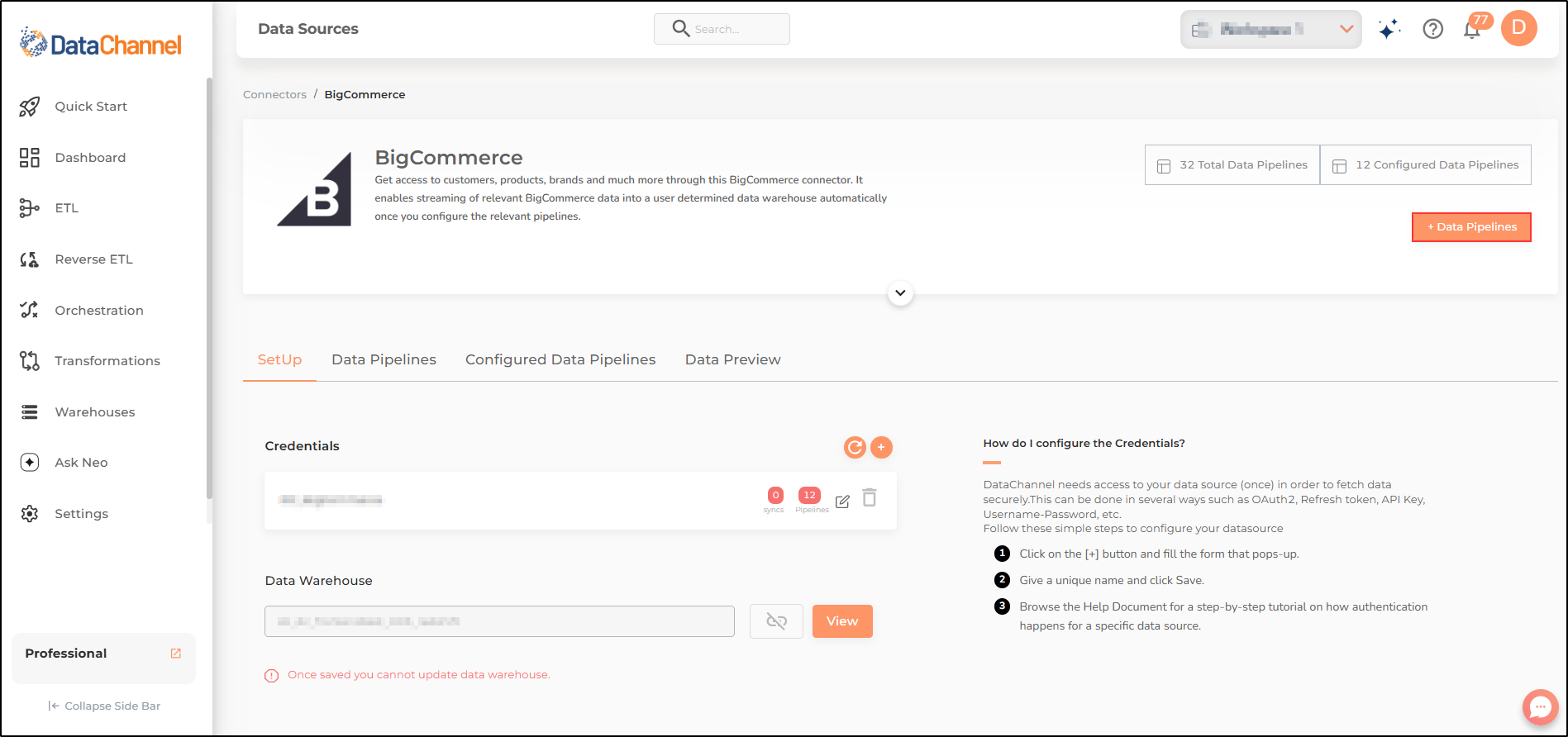 bigcommerce data source detail