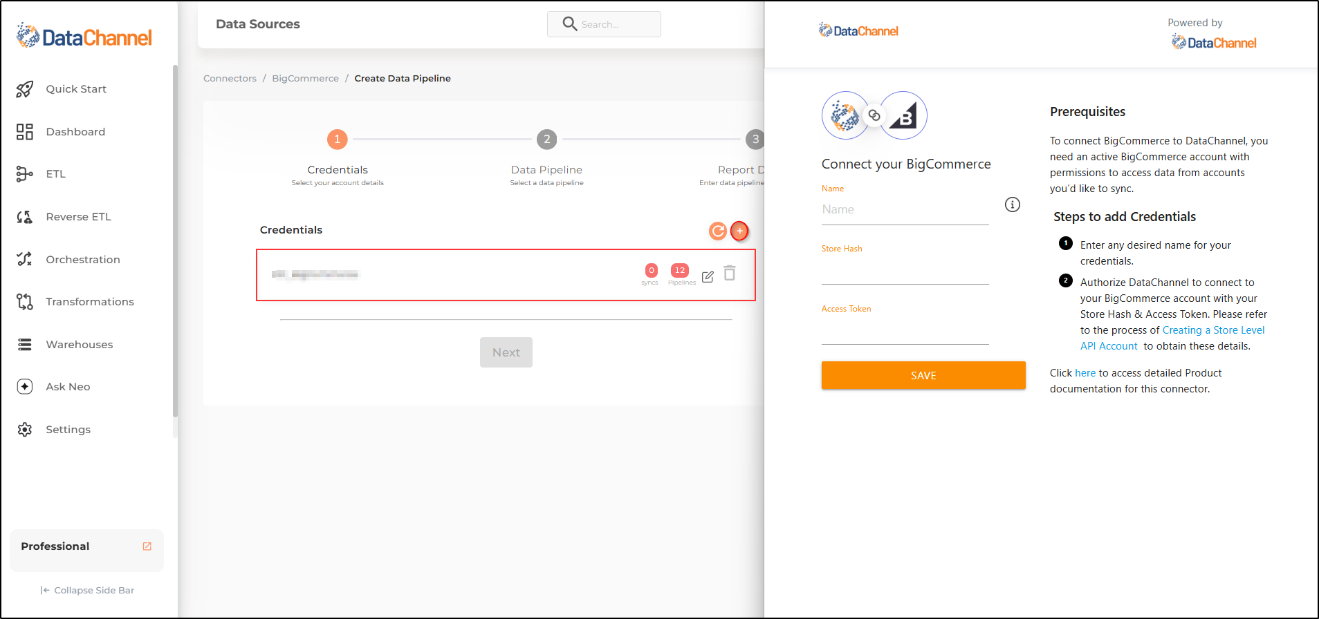 bigcommerce new creds