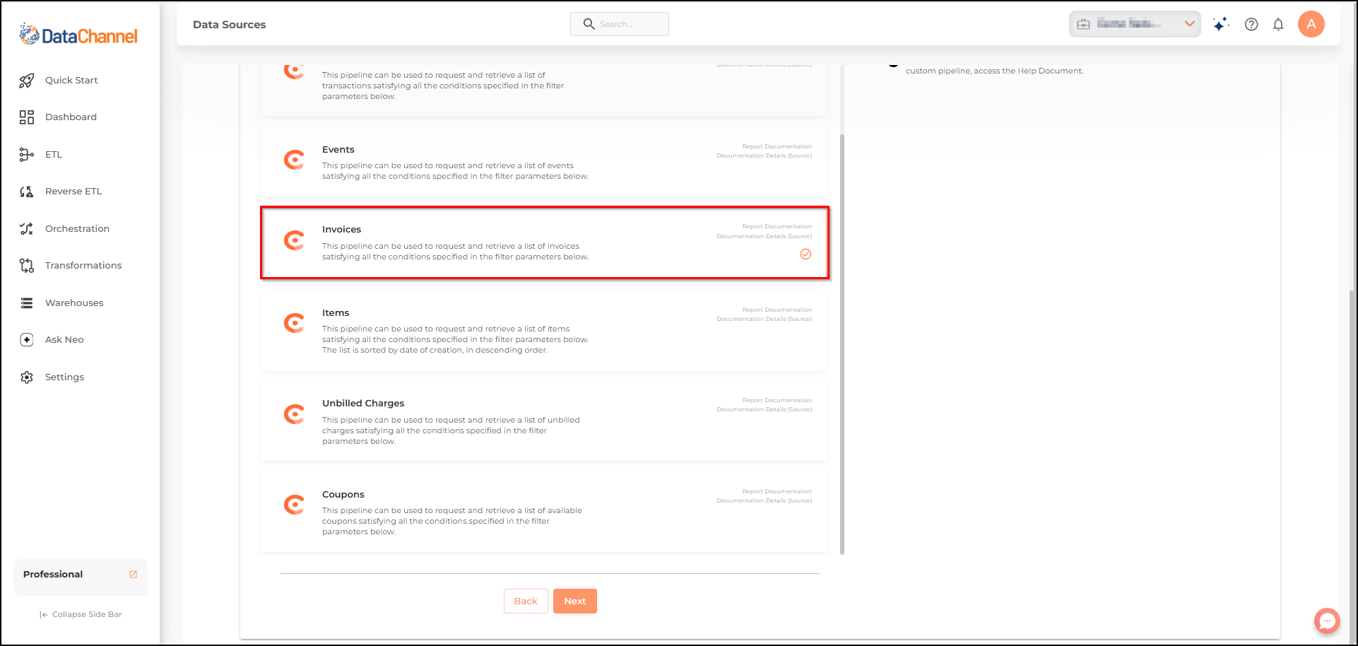 chargebee invoices list