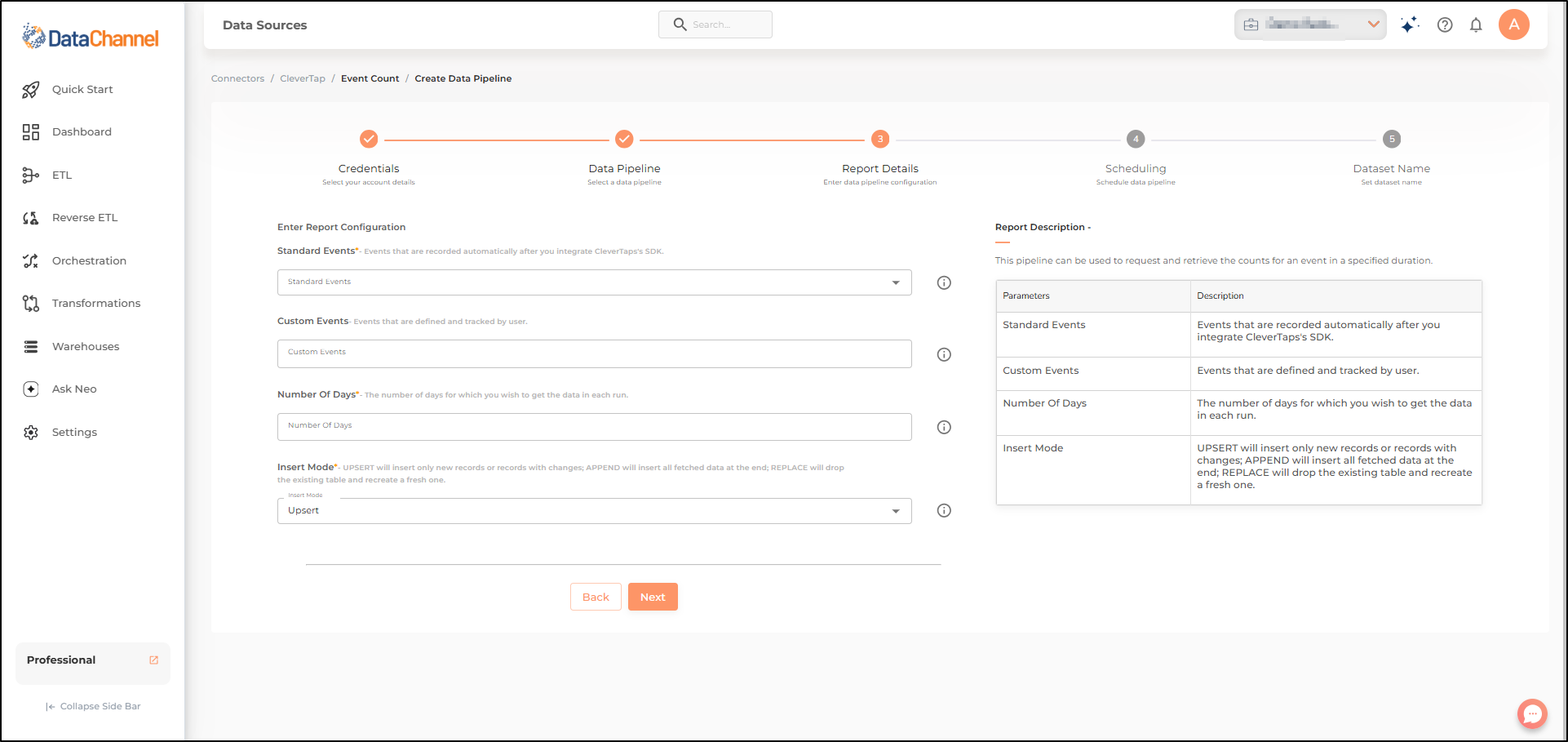 clevertap event count config