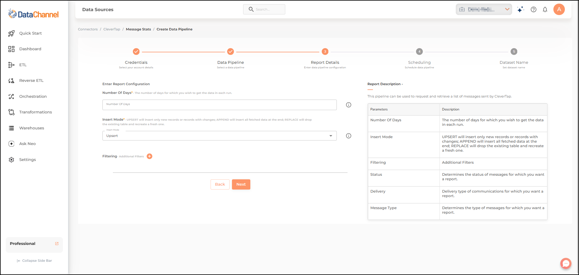 clevertap message stats config