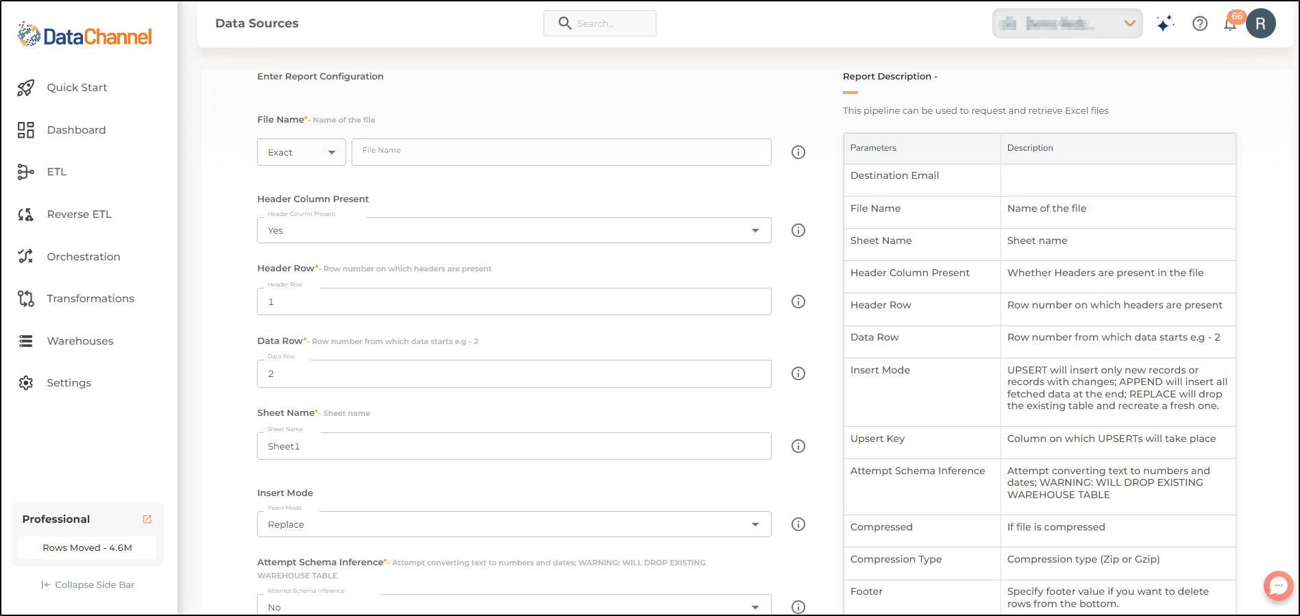 email excel config