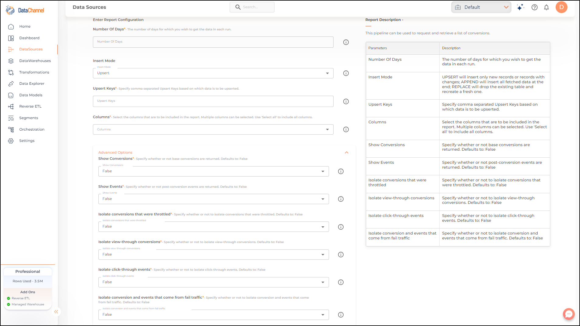 everflow raw conversions config