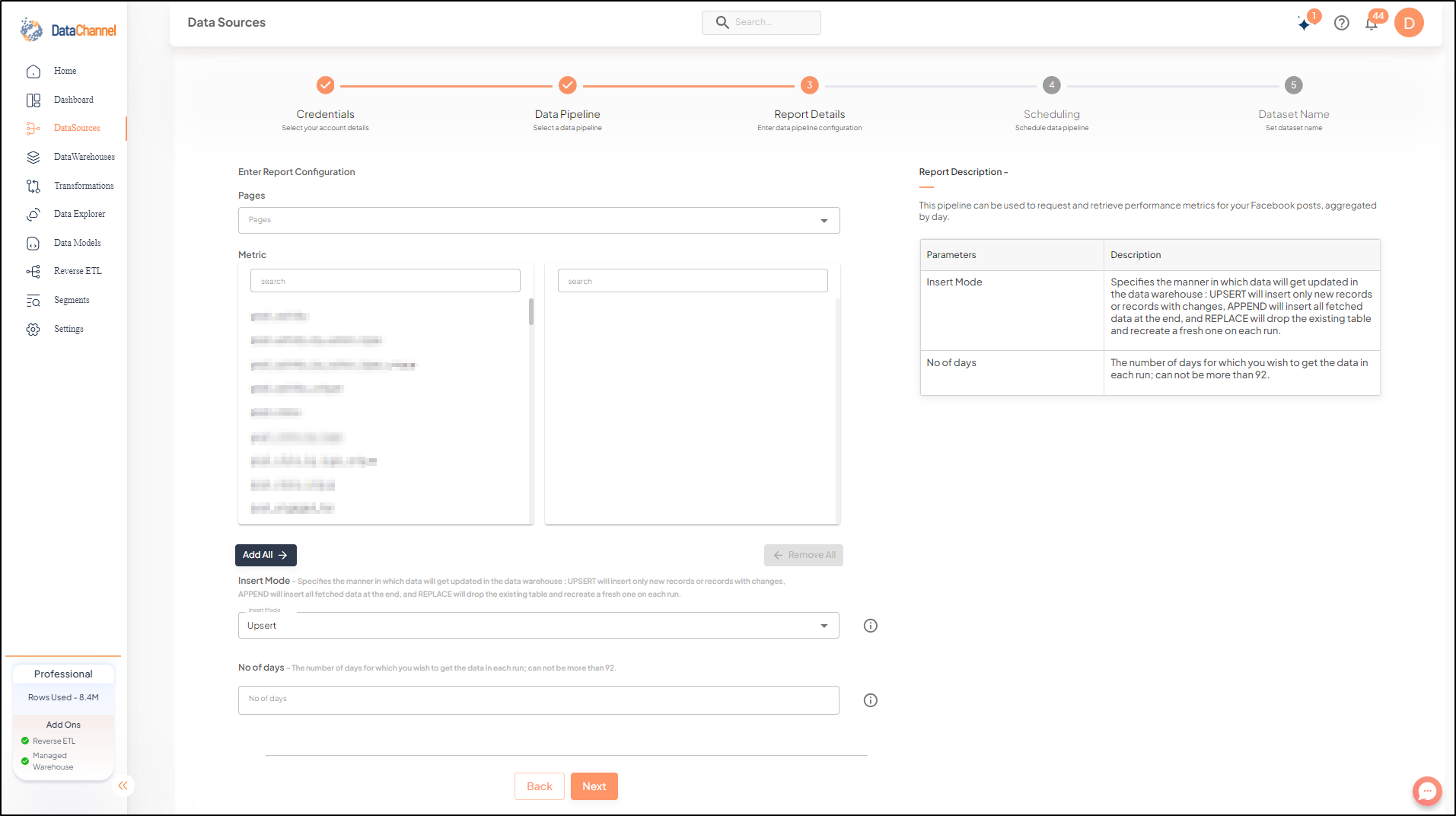 facebook pages post insights day config