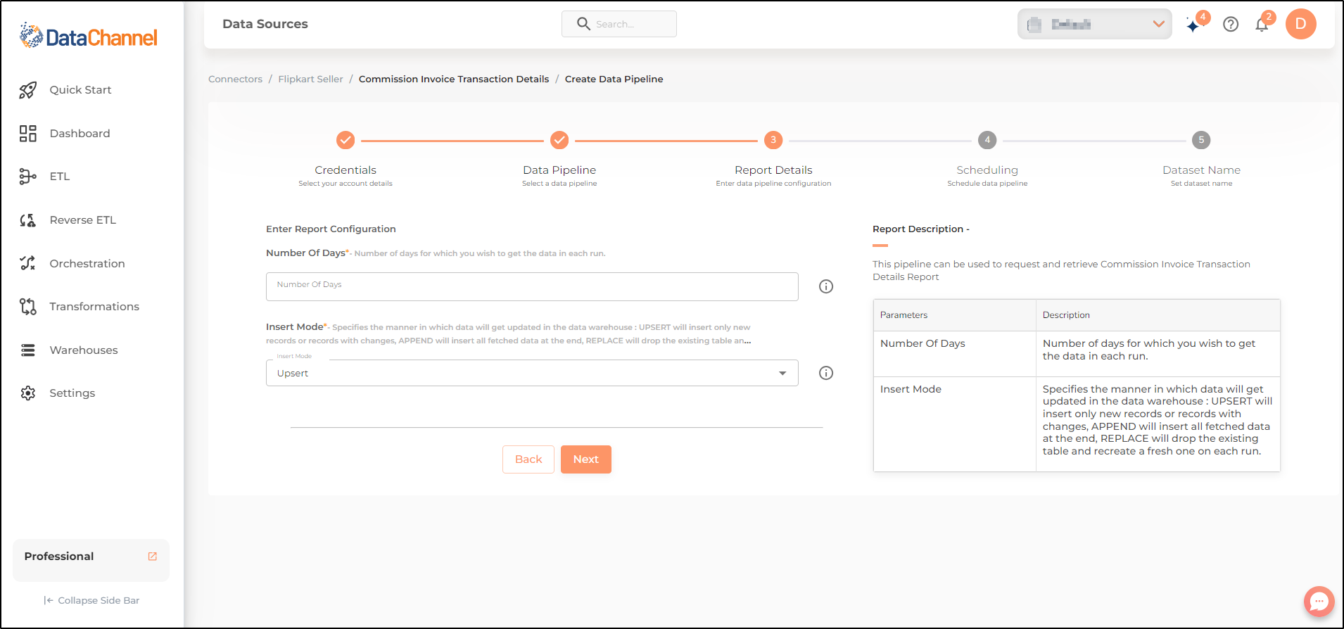 flipkart seller commission invoice transaction details config