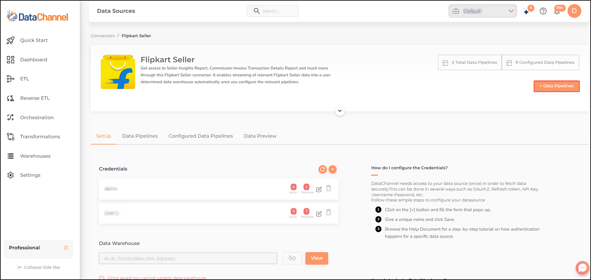 flipkart seller data source detail