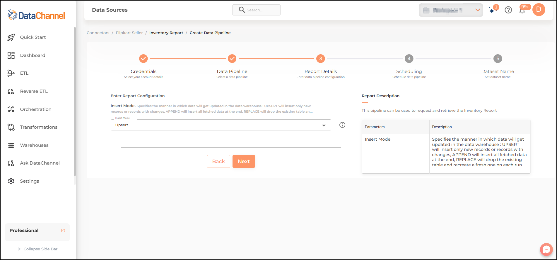 flipkart seller inventory report config