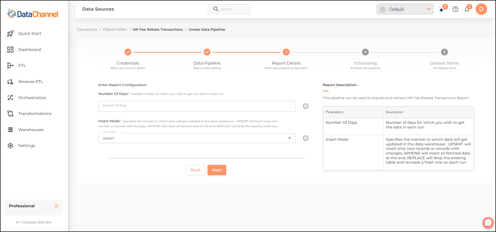 flipkart seller mp fee rebate transactions config