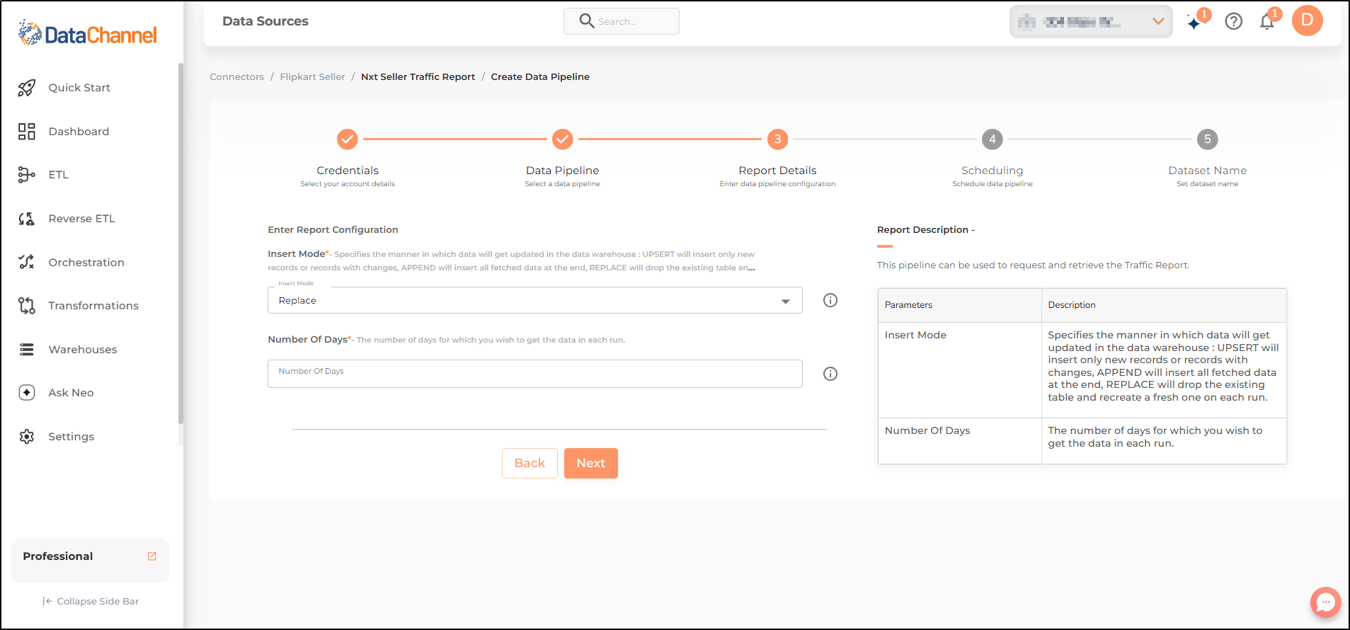 flipkart seller nxt seller traffic report config