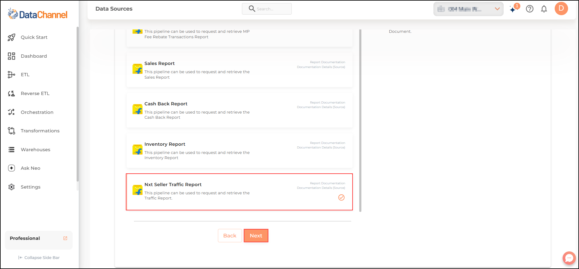 flipkart seller nxt seller traffic report list