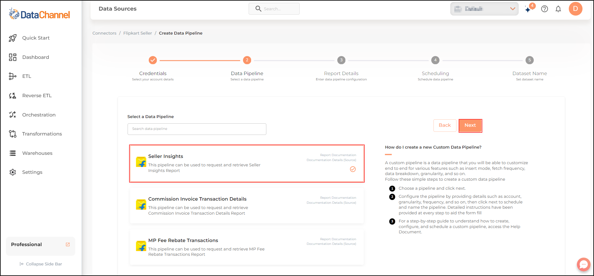 flipkart seller seller insights list