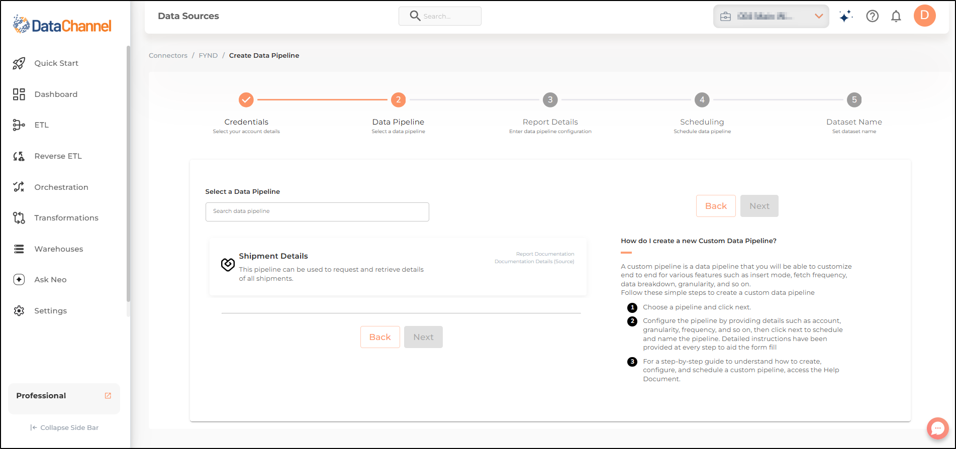 fynd pipelines list