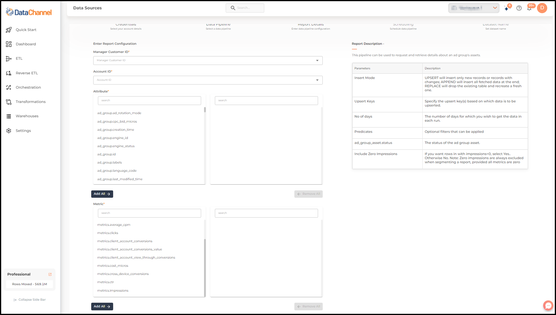 google search ads 360 ad group asset config 1