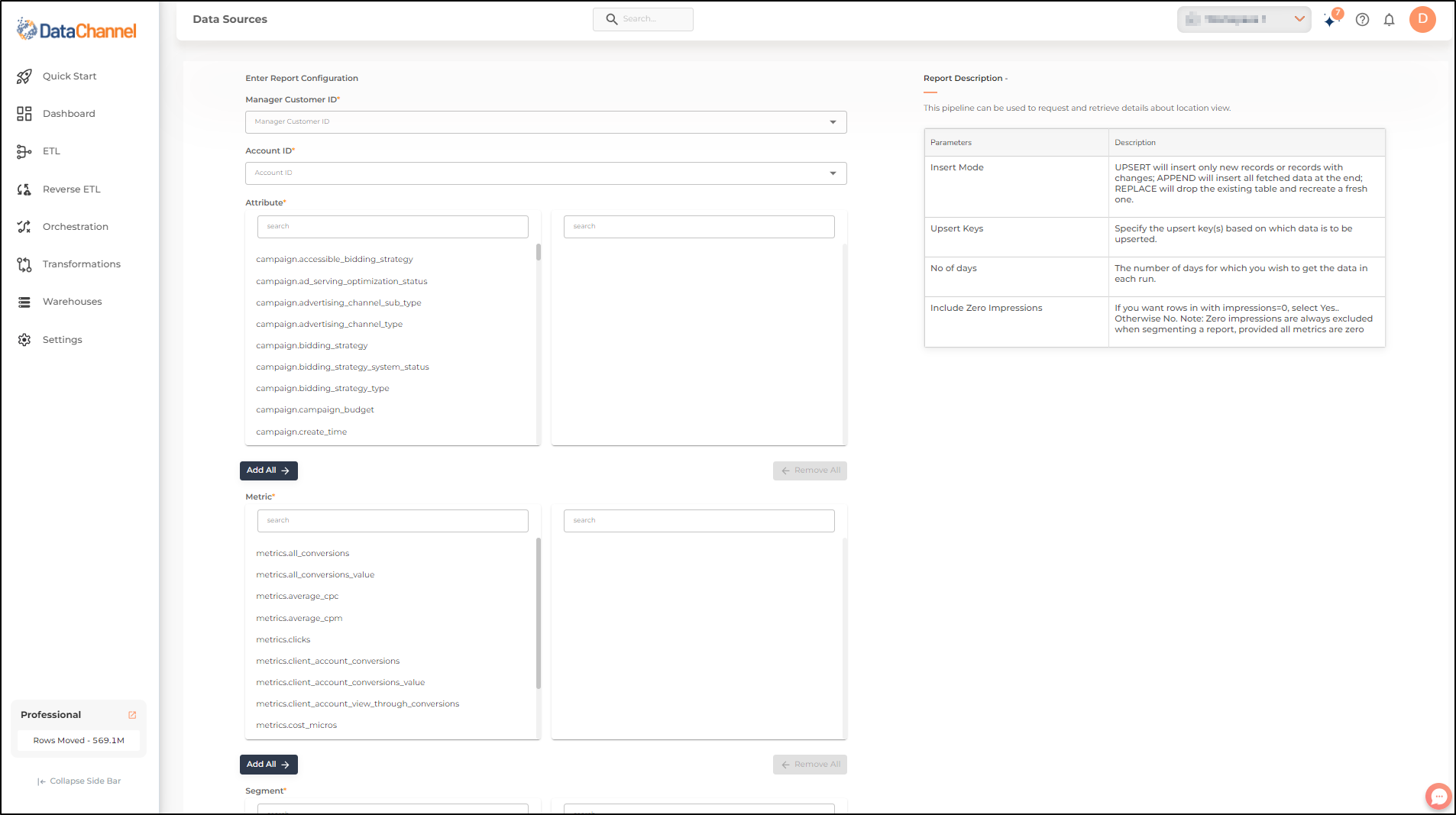 google search ads 360 location view config 1