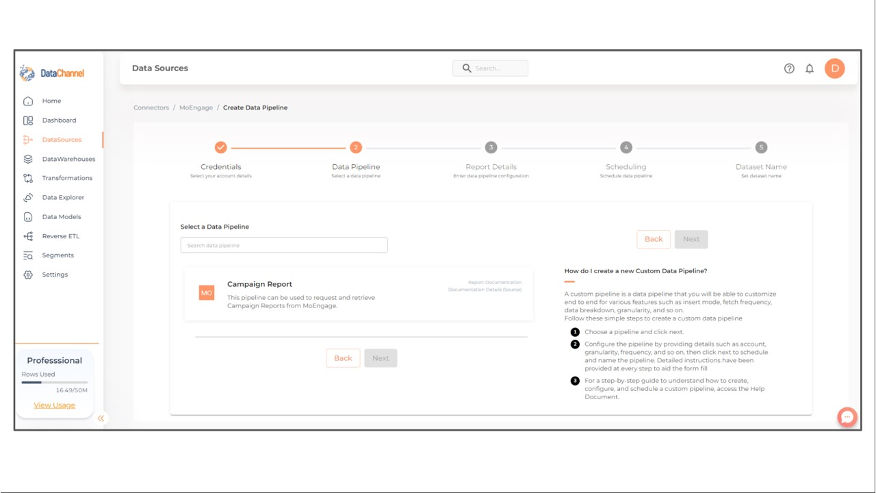 moengage fwd pipelines list