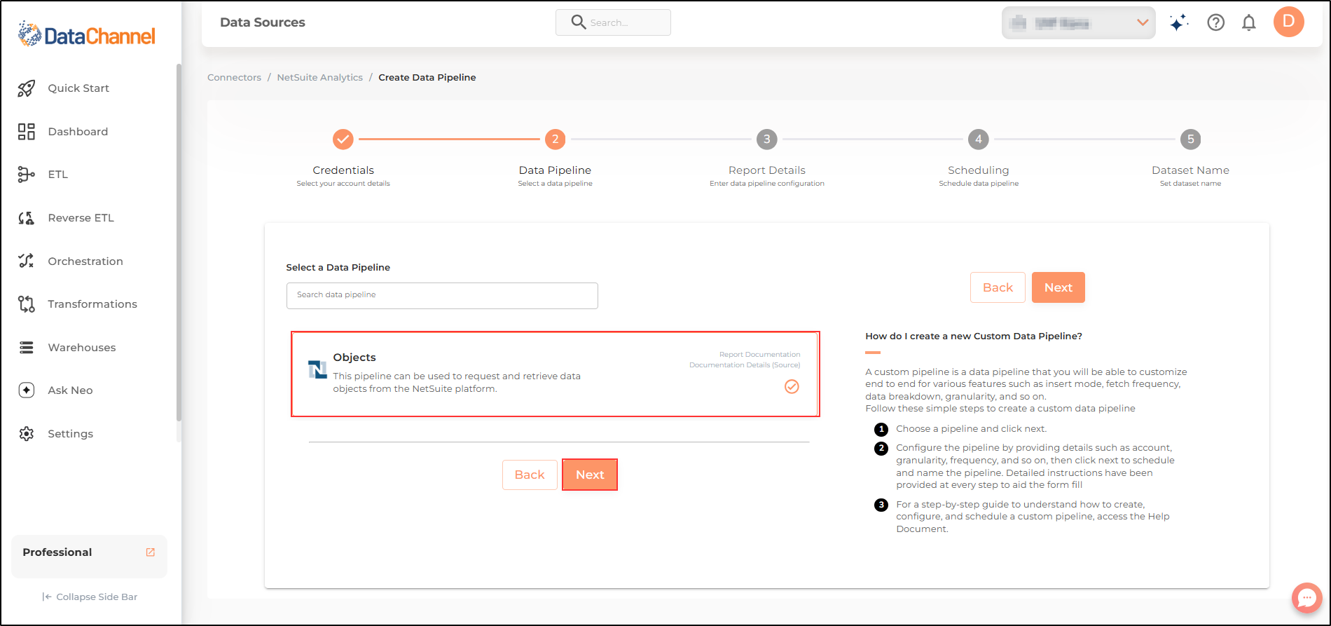 netsuite analytics objects list
