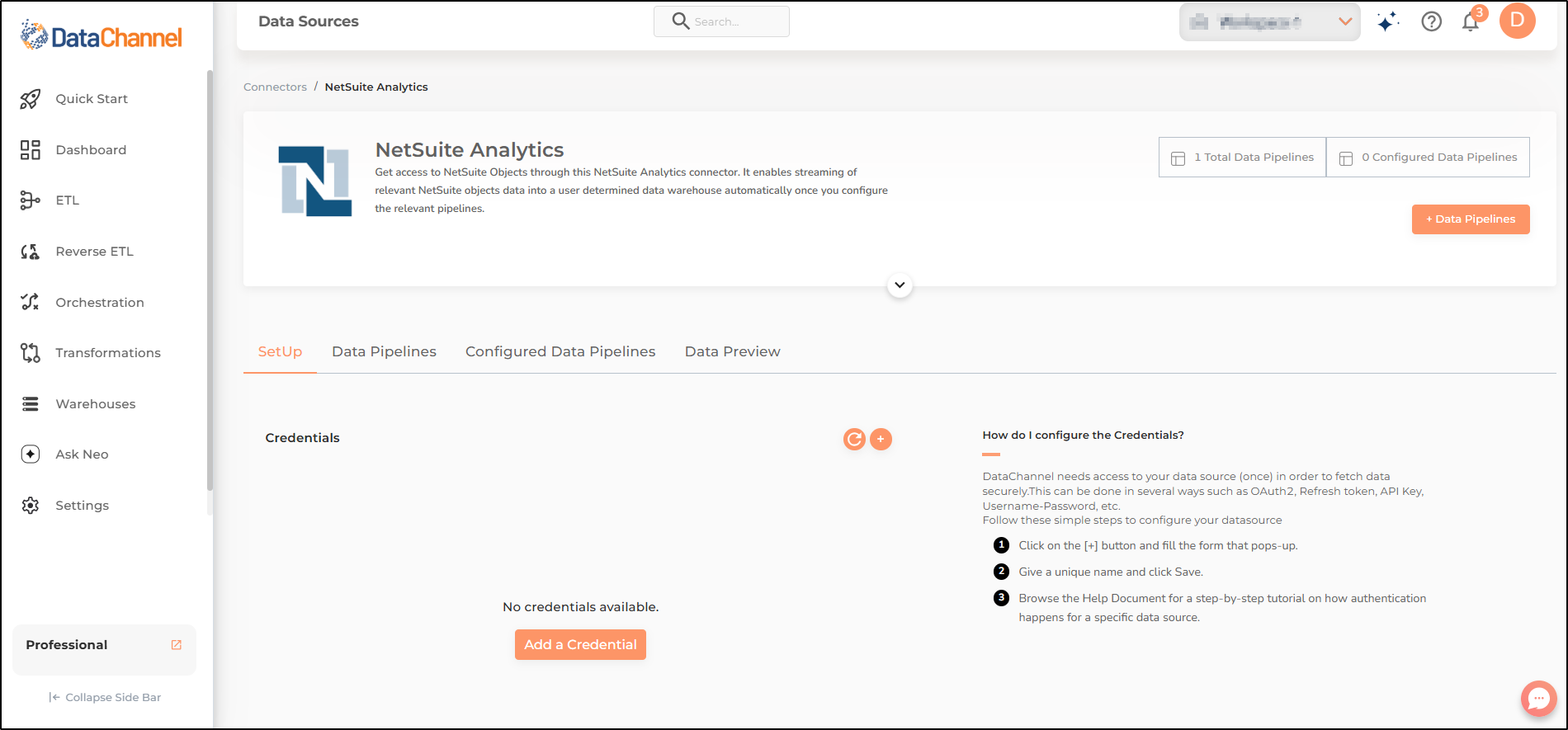 netsuite analytics screen