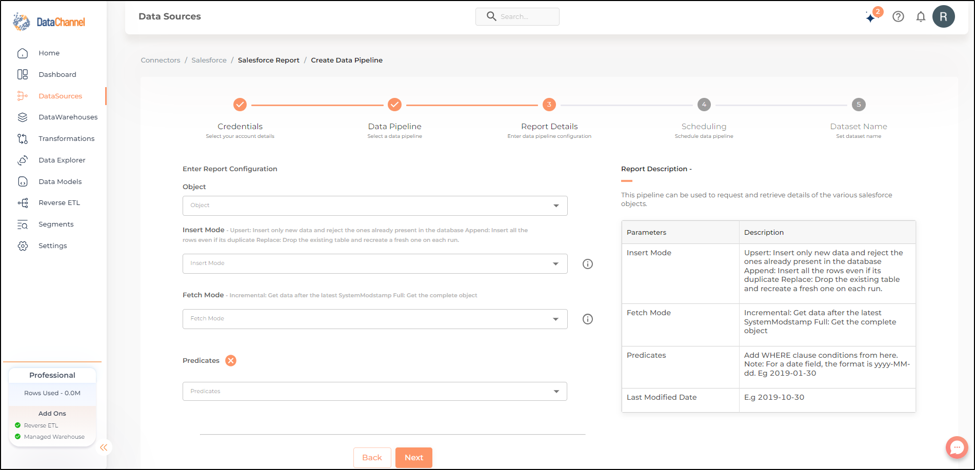 salesforce report config