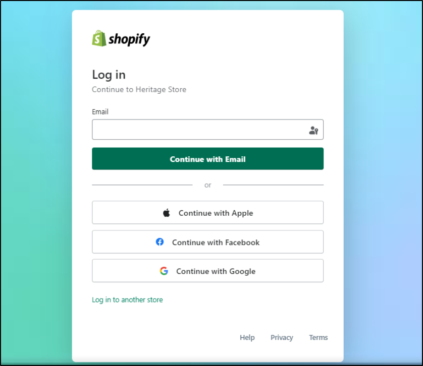 shopify new creds oauth