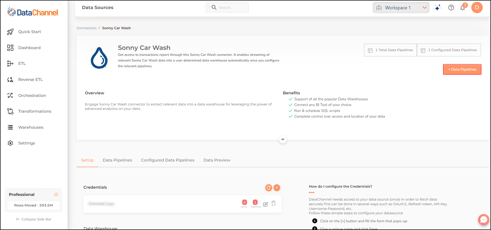 sonny car wash data source detail