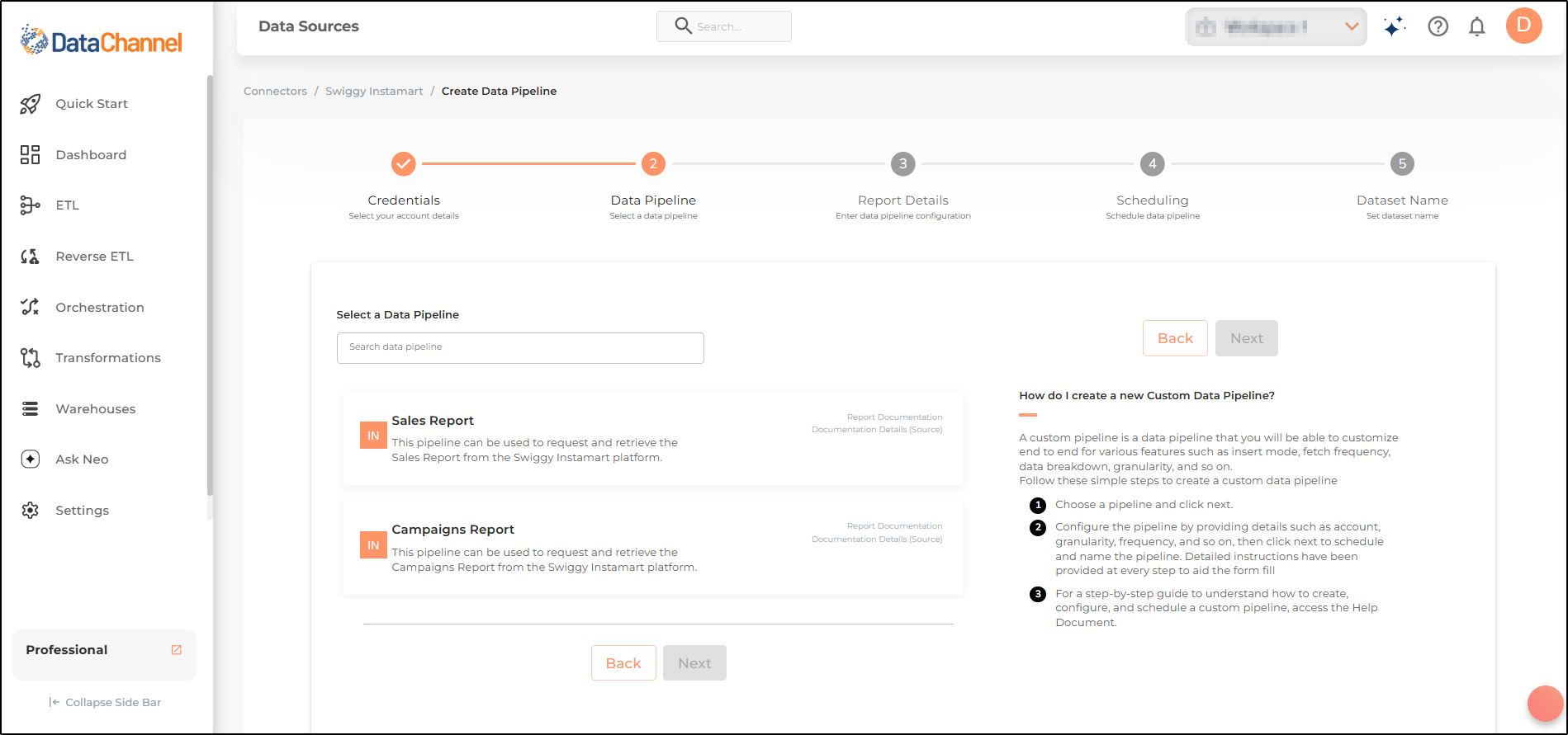 swiggy instamart pipelines list