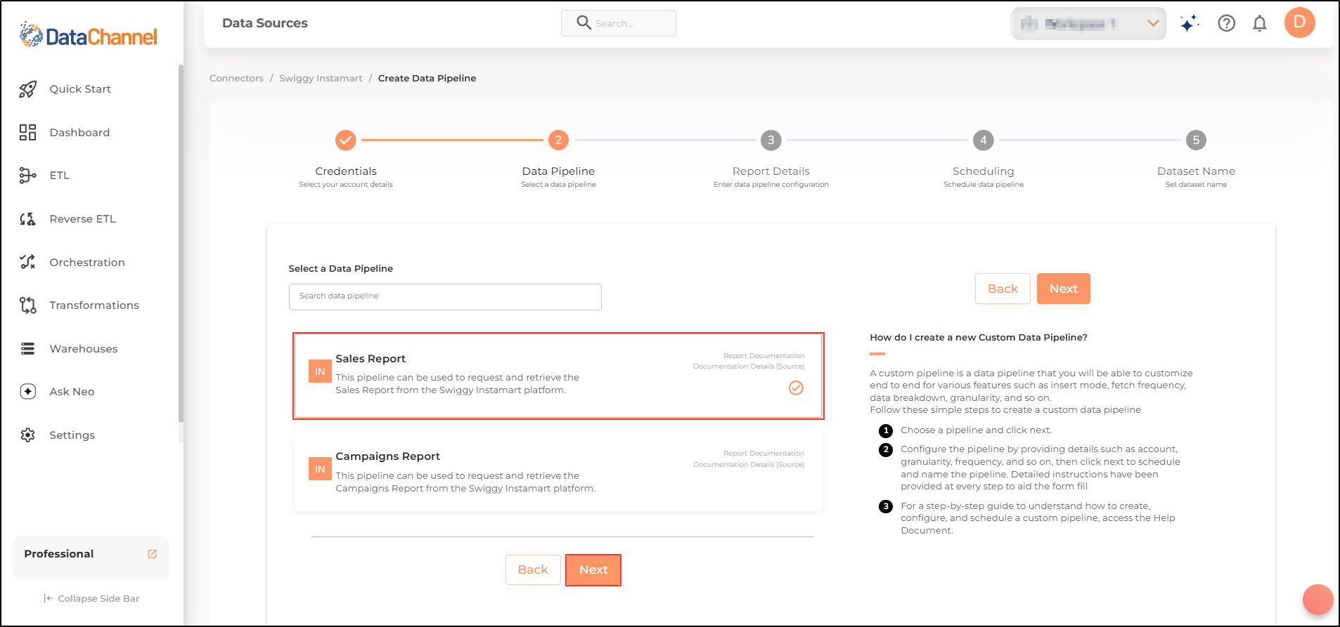 swiggy instamart sales report list