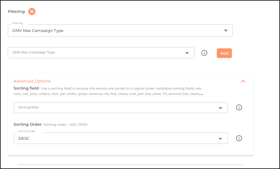 tiktok ads gmv max campaigns reports config 3