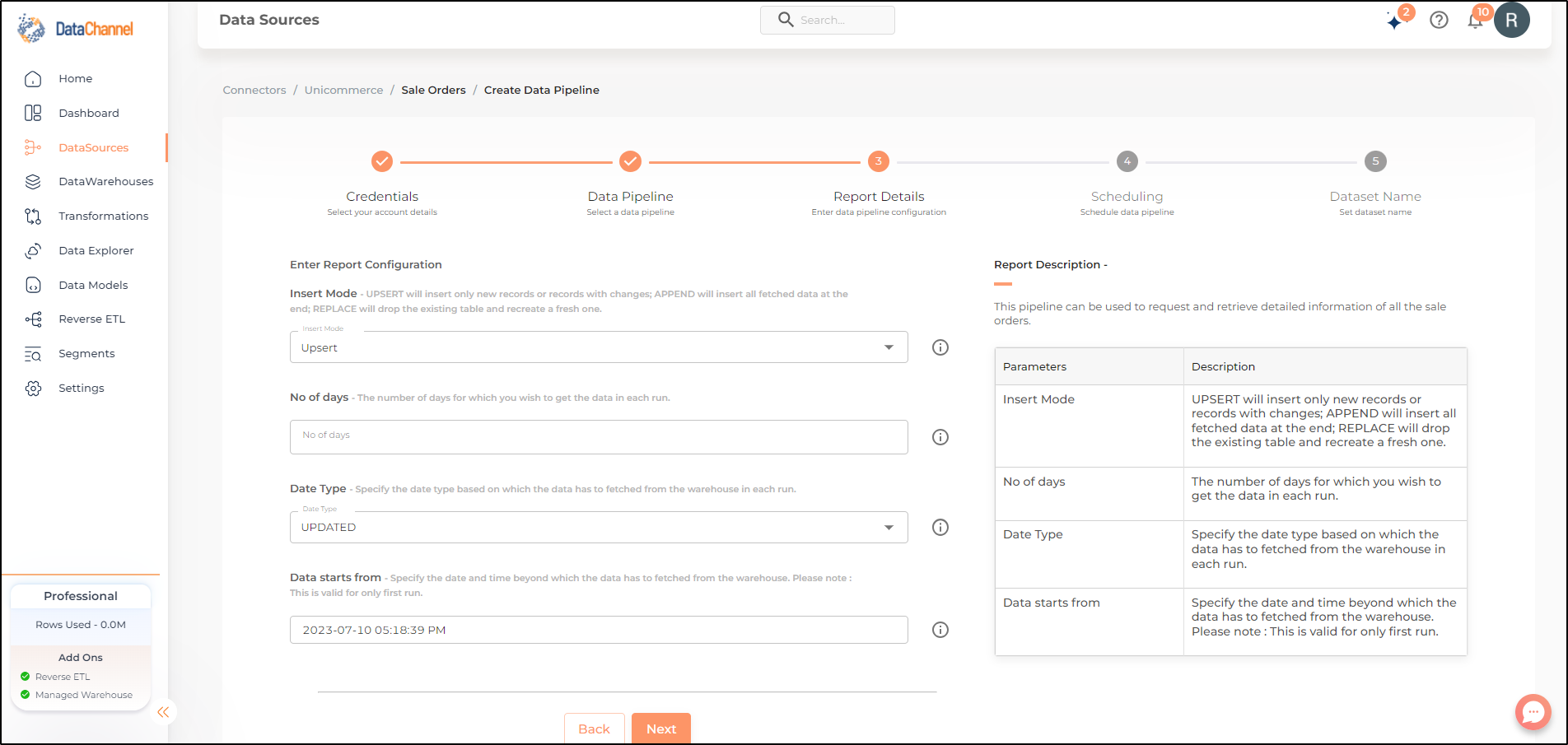 unicommerce sale orders config