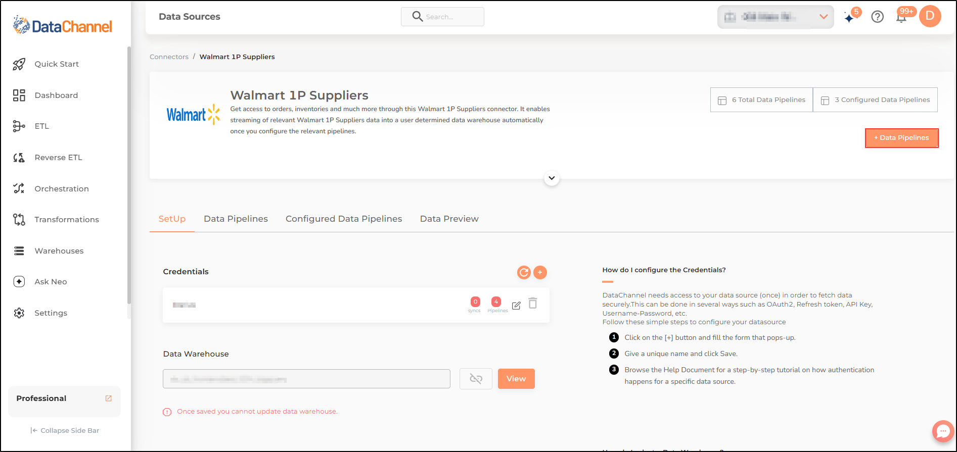 walmart 1p suppliers data source detail