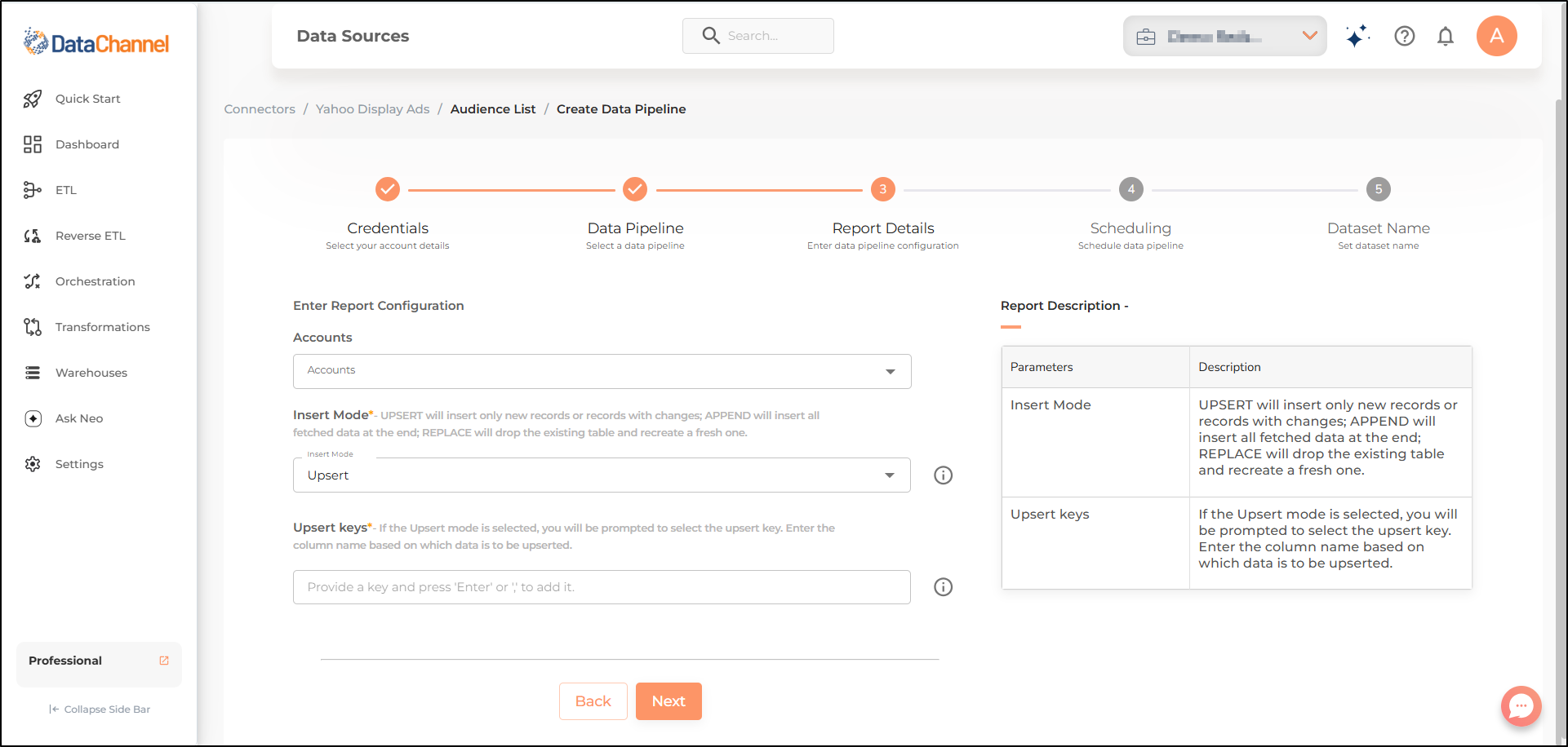 yahoo display ads audience list config