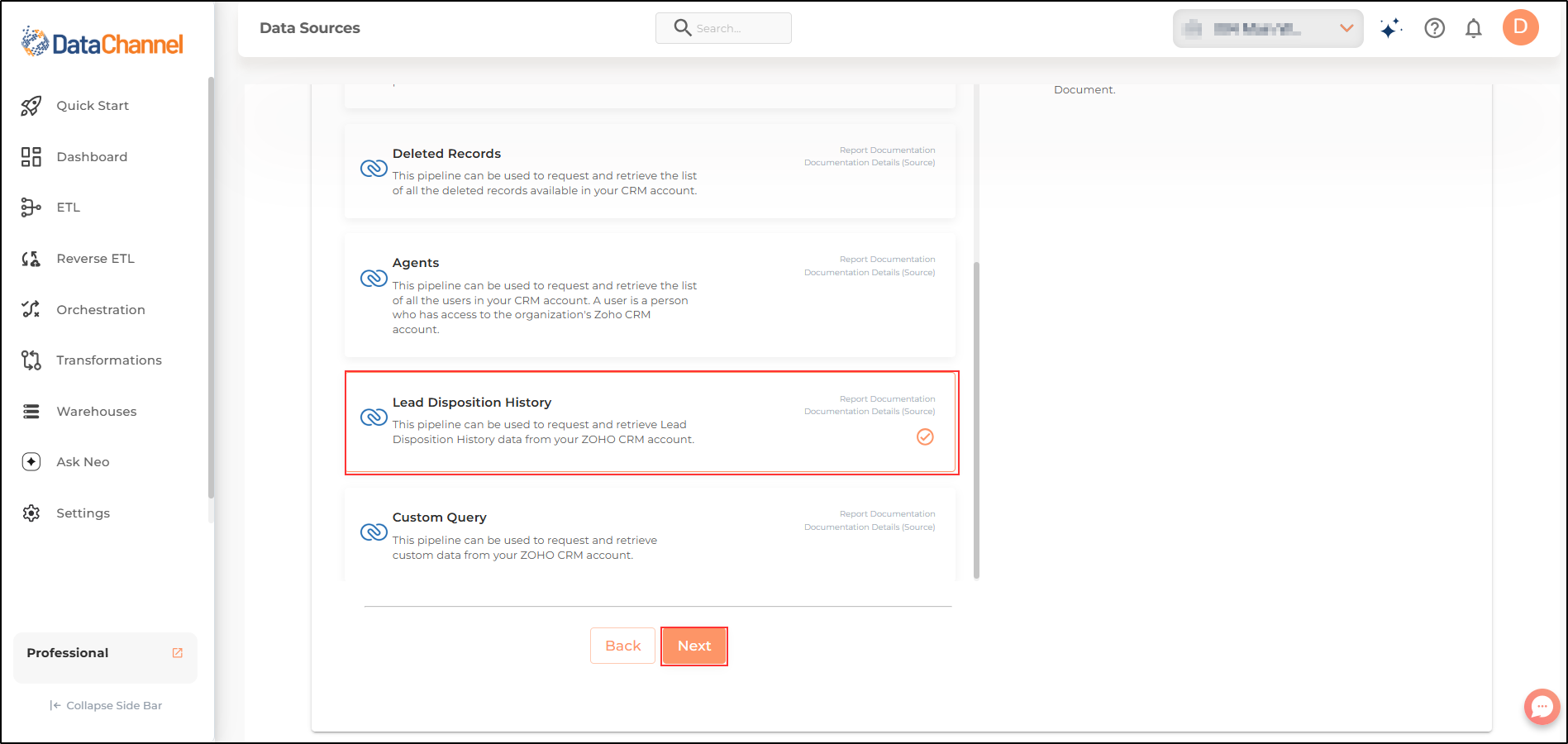 zoho crm lead disposition history list