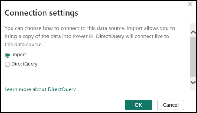 power bi big query connection settings