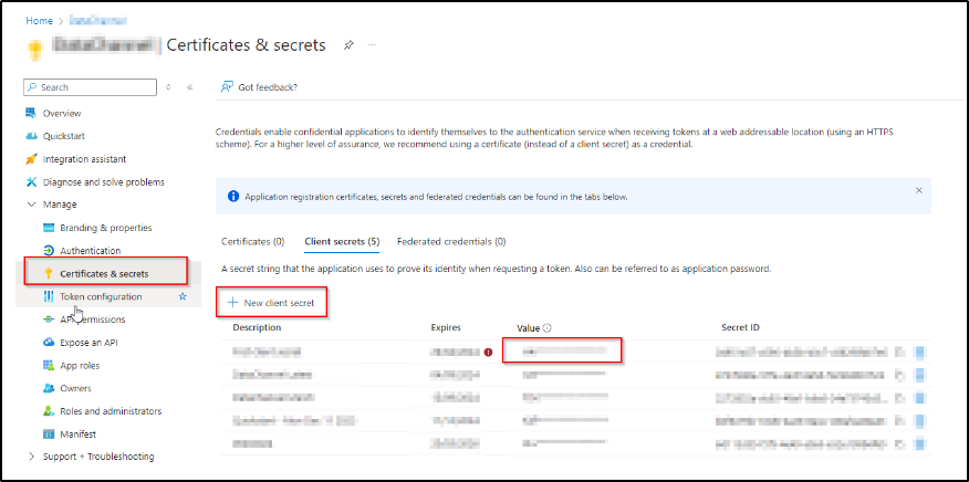 microsoft entra client secret